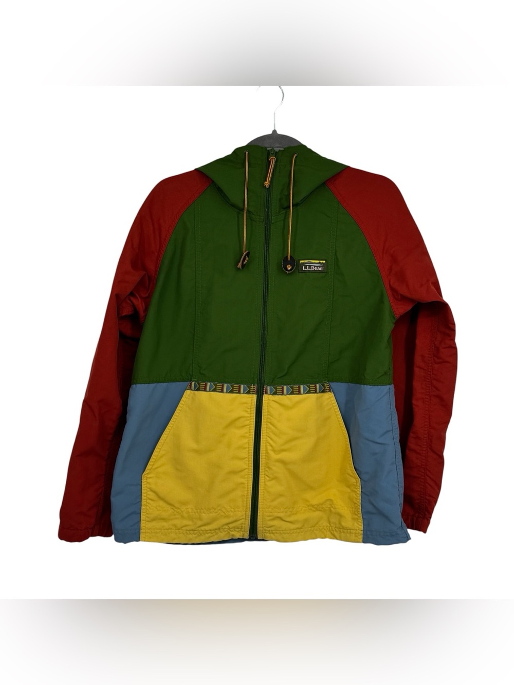 Women’s LL Bean Small Petite MultiColored Nylon Full Zip Mountain Classic Jacket - Picture 2 of 10